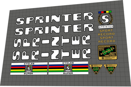 SPRINTER Sport Record (1978) Frame Decal Set - Bike Decal Replace