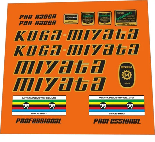 KOGA MIYATA Pro Racer (1979) Frame Decal Set