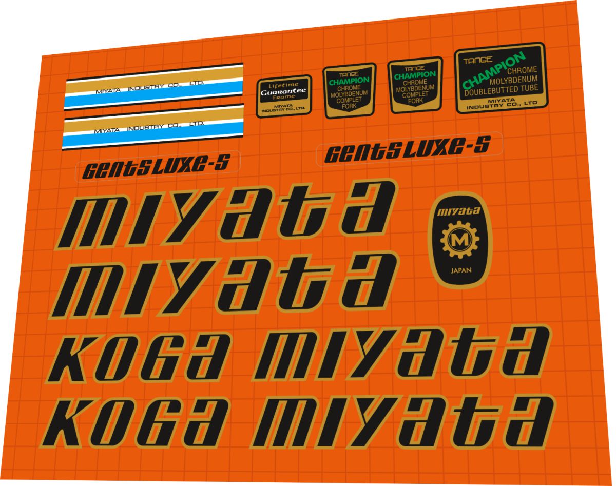 KOGA MIYATA Gents Luxe S (1980) Frame Decal Set