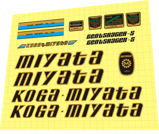 KOGA MIYATA Gents Racer S (1980) Frame Decal Set