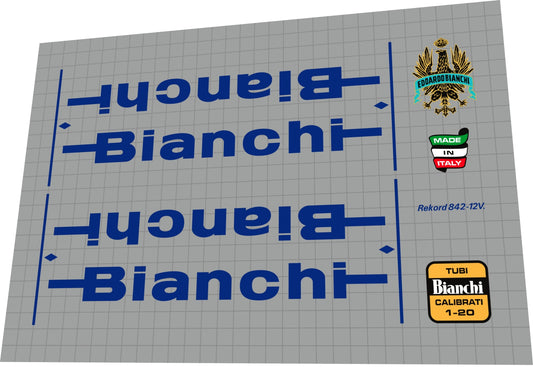 BIANCHI Rekord (1981) 842-12V Frame Decal Set - Bike Decal Replace