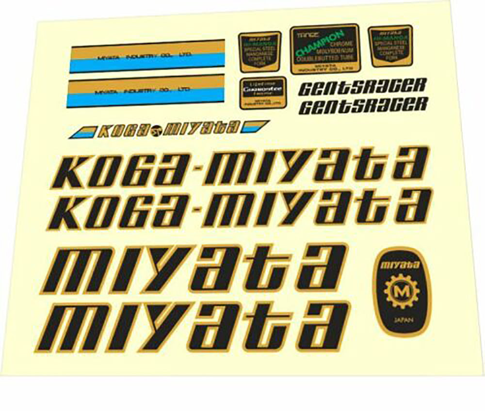 KOGA MIYATA Gents Racer (1981) Frame Decal Set