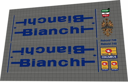 BIANCHI Rekord (1981) 748 Frame Decal Set - Bike Decal Replace