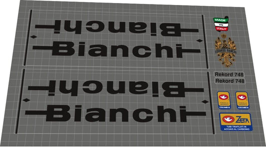 BIANCHI Rekord (1981) 748 Frame Decal Set - Bike Decal Replace
