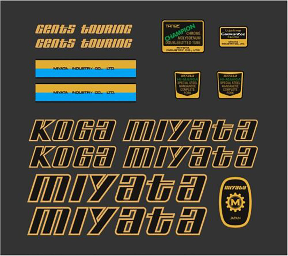 KOGA MIYATA Gents Touring (1982) Frame Decal Set