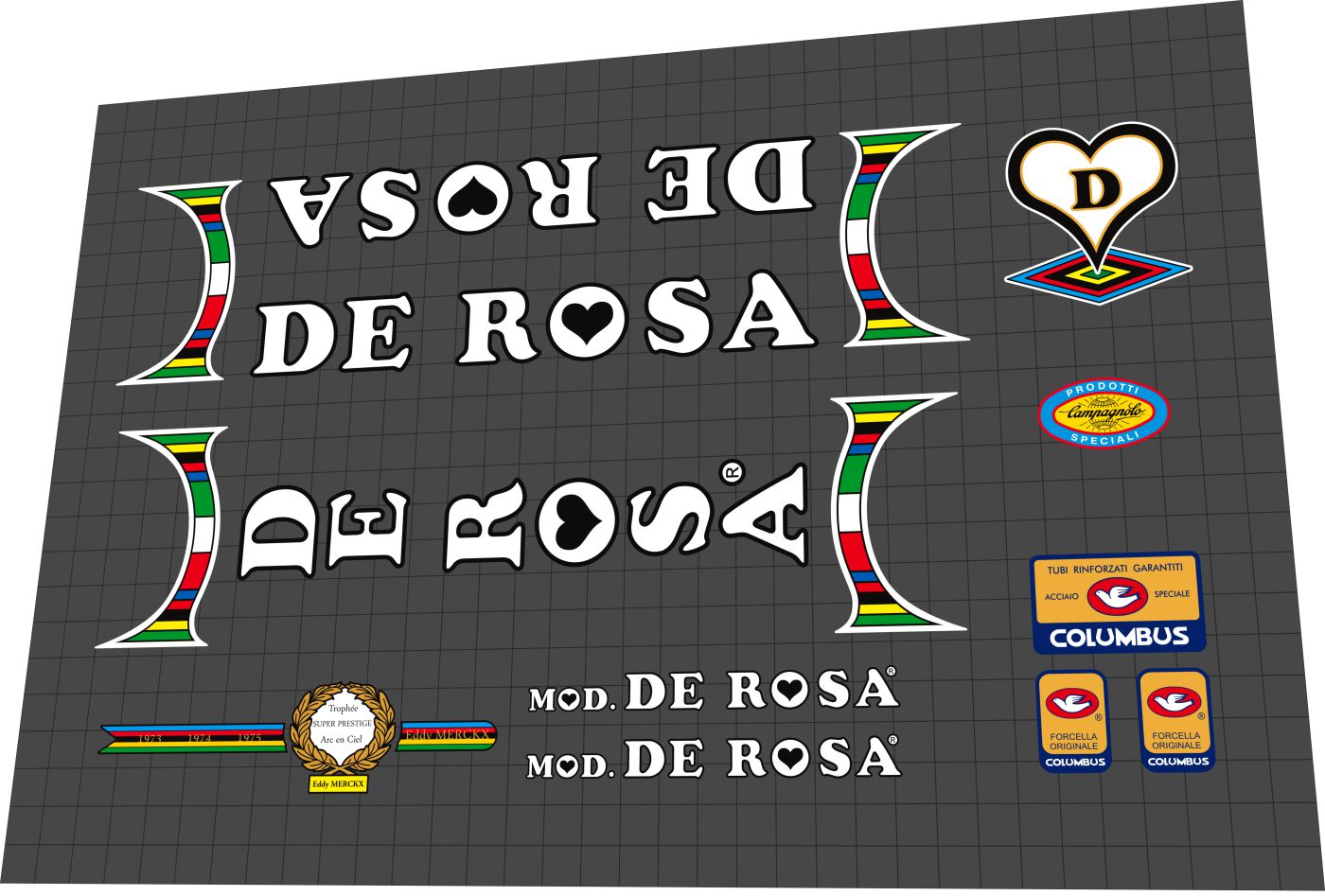 DE ROSA Professional (1983) Super Prestige Frame Decal Set