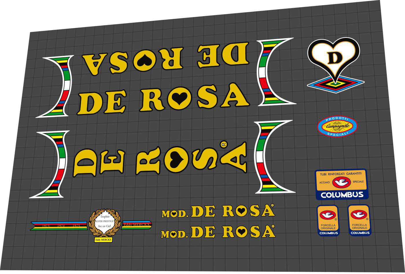 DE ROSA Professional (1983) Super Prestige Frame Decal Set