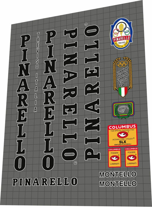 PINARELLO Montello (1985) Columbus SLX Frame Decal Set - Bike Decal Replace