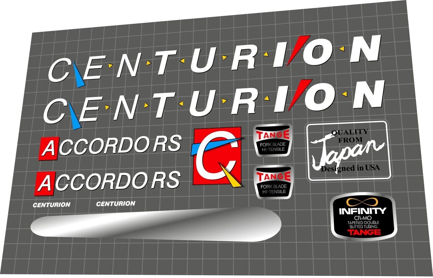 CENTURION Accordo RS (1986) Frame Decal Set