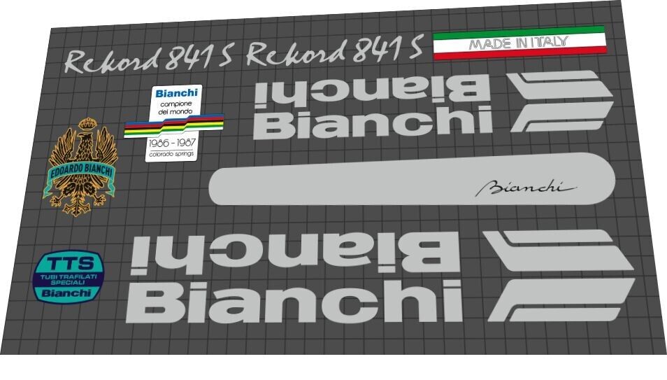 BIANCHI Rekord 841 S (1986) Frame Decal Set