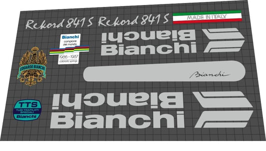 BIANCHI Rekord (1986) 841 S Frame Decal Set - Bike Decal Replace