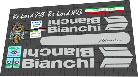 BIANCHI Rekord (1986) 843 Frame Decal Set - Bike Decal Replace