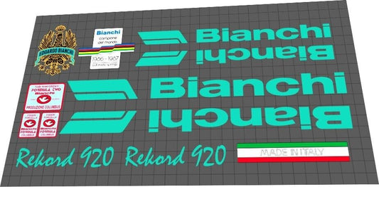 BIANCHI Rekord (1986) 920 Frame Decal Set - Bike Decal Replace