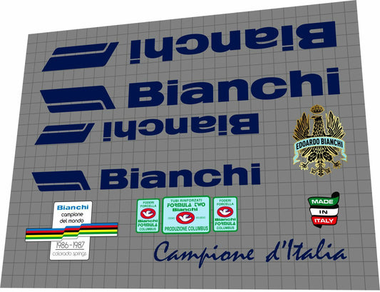 BIANCHI Campione D'Italia (1987) Frame Decal Set - Bike Decal Replace