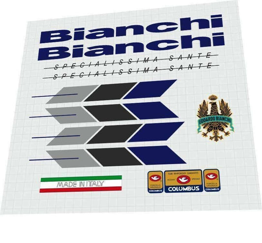 BIANCHI Specialissima (1987) Sante Frame Decal Set - Bike Decal Replace