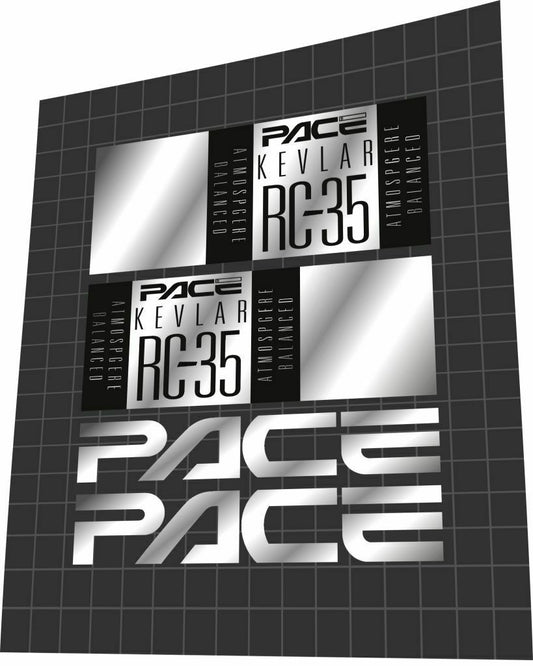 PACE RC 35 (1989) Kevlar Fork Decal Set - Bike Decal Replace