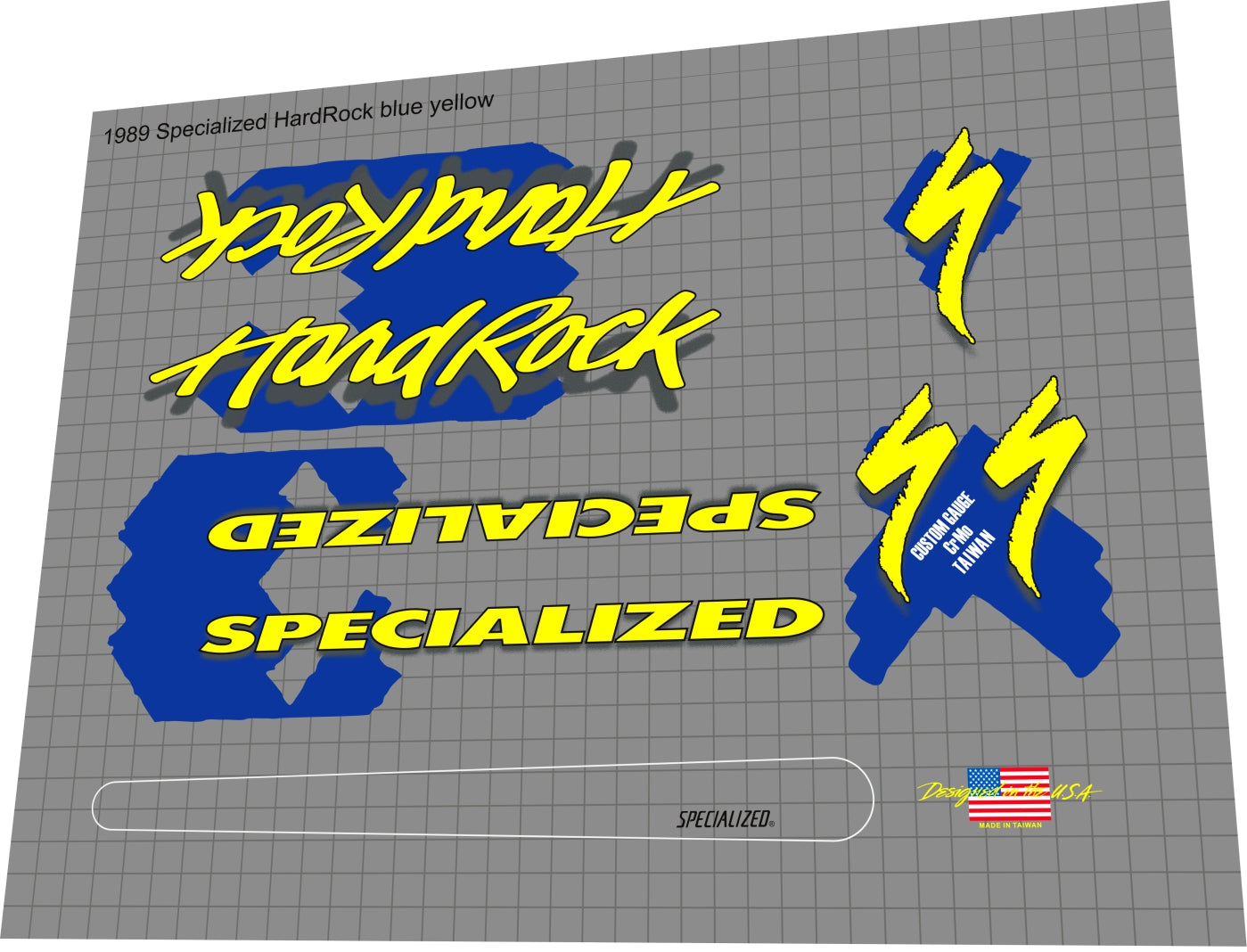 SPECIALIZED HardRock (1988-1989) Frame Decal Set