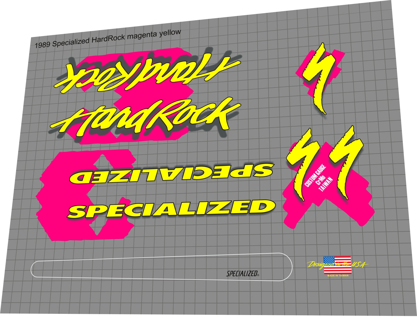 SPECIALIZED HardRock (1988-1989) Frame Decal Set