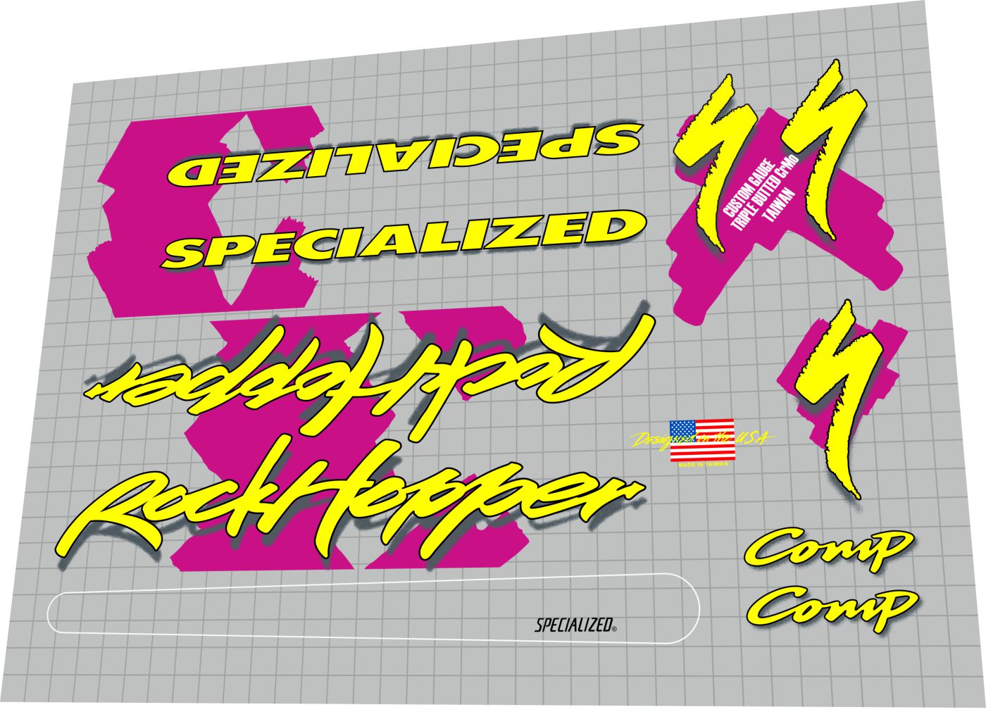 SPECIALIZED Rockhopper (1989) Comp Frame Decal Set
