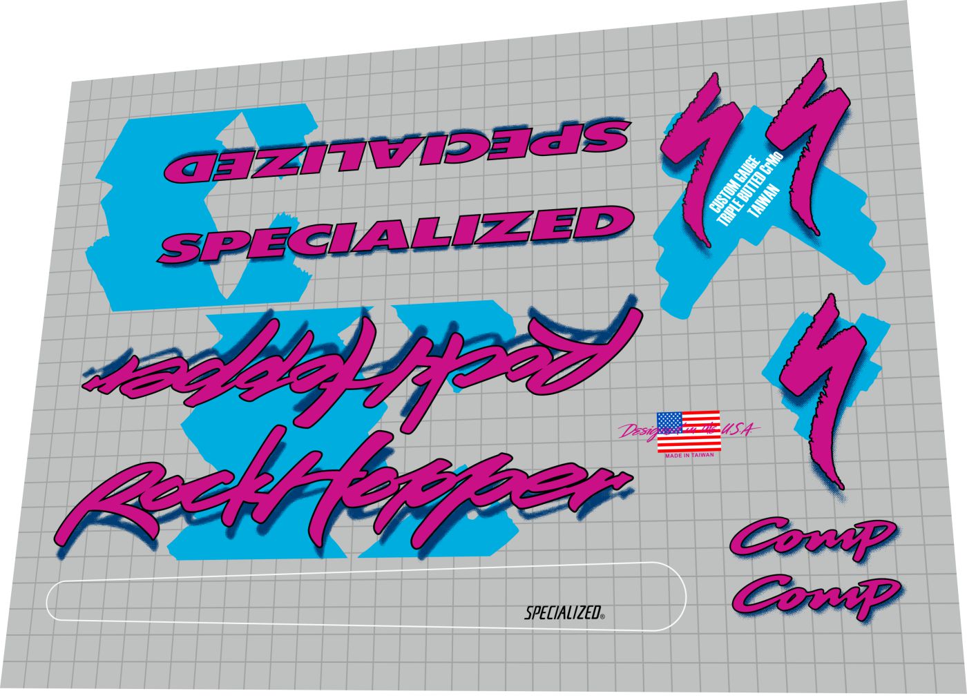SPECIALIZED Rockhopper (1989) Comp Frame Decal Set
