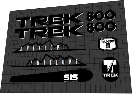 TREK 800 (1989) Antelope Frame Decal Set - Bike Decal Replace