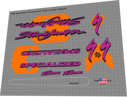 SPECIALIZED Stumpjumper (1989) Team Frame Decal Set - Bike Decal Replace