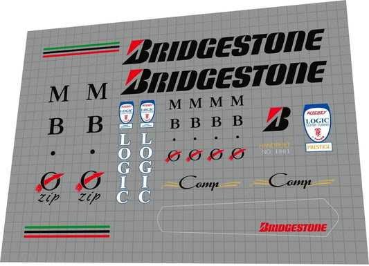 BRIDGESTONE MB-0 Zip (1990) Comp Frame Decal Set - Bike Decal Replace