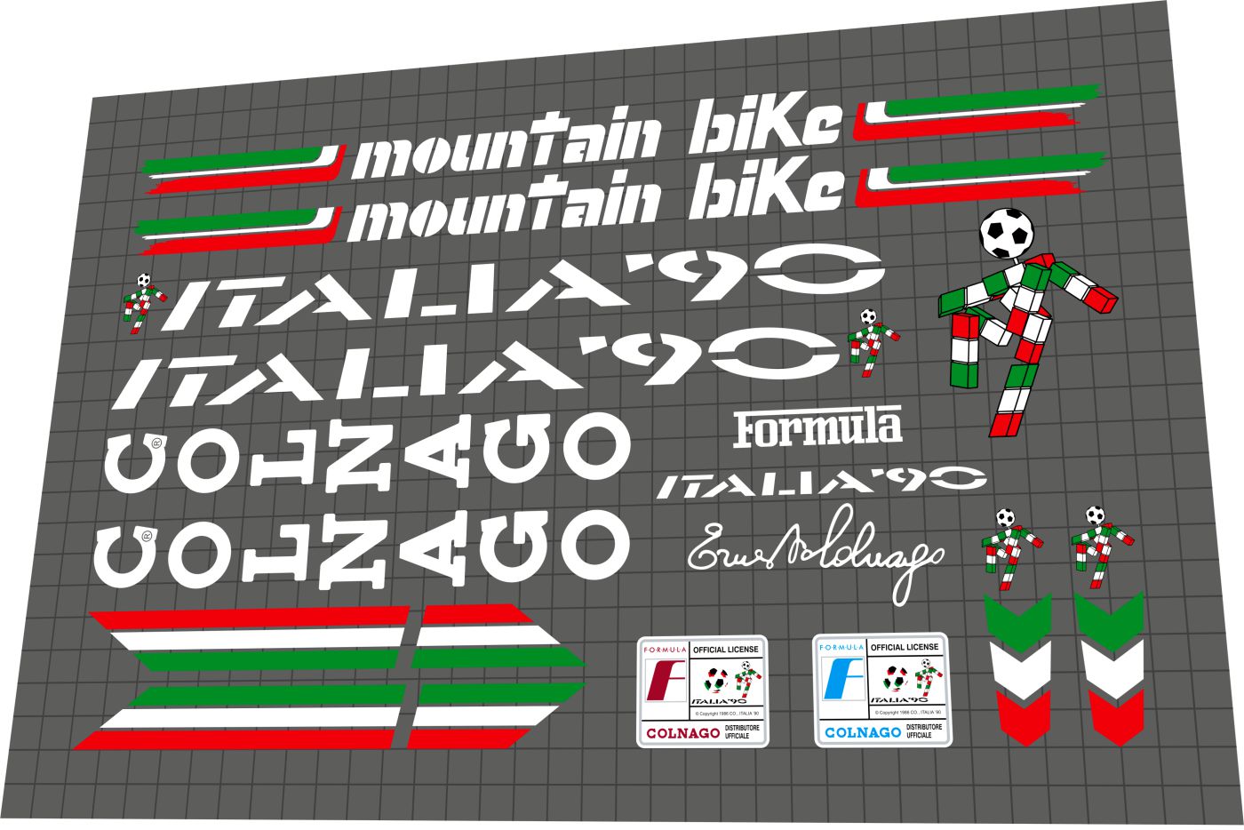 COLNAGO Italia '90 (1990) Frame Decal Set