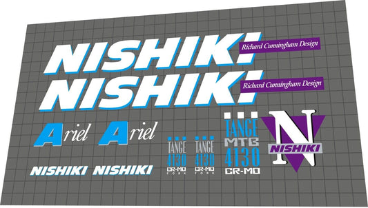NISHIKI Ariel (1990) Frame Decal Set - Bike Decal Replace