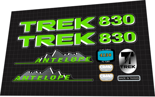 TREK 830 (1990) Antelope Frame Decal Set - Bike Decal Replace