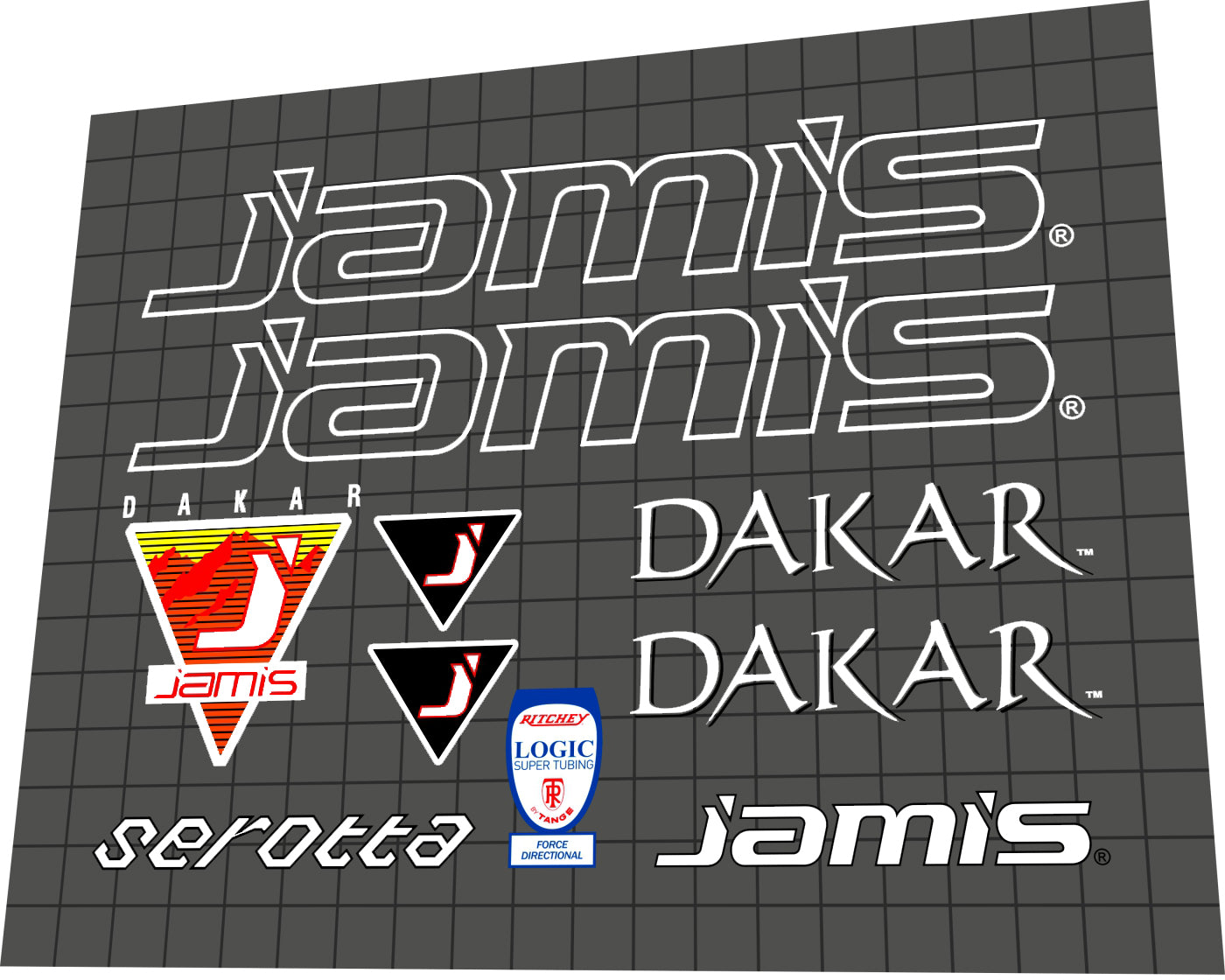 JAMIS Dakar (1990) Frame Decal Set
