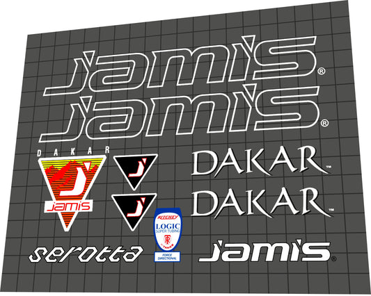 JAMIS Dakar (1990) Frame Decal Set - Bike Decal Replace