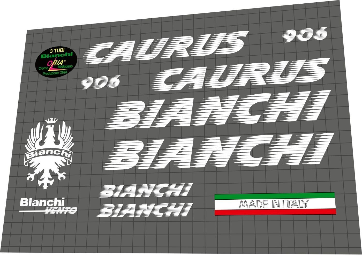 BIANCHI Caurus (1990s) 906 Frame Decal Set