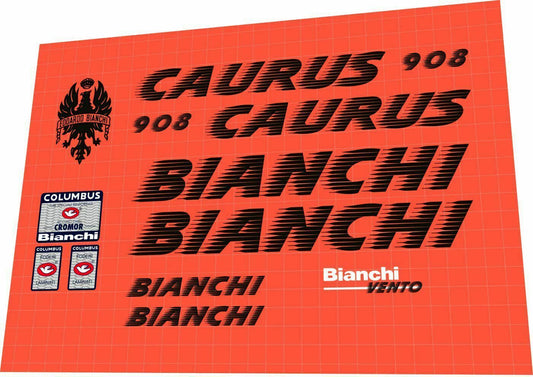 BIANCHI Caurus (1990s) 908 Frame Decal Set - Bike Decal Replace