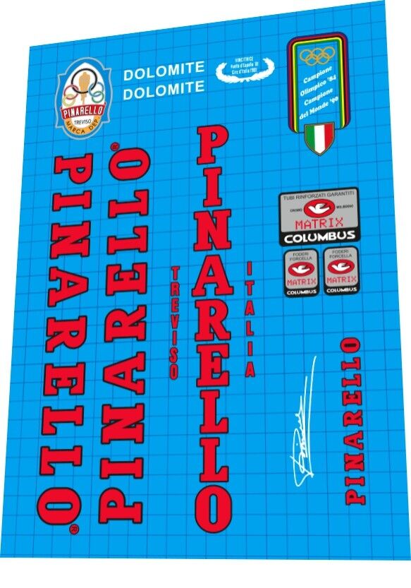 PINARELLO Dolomite (1990s) Columbus Matrix Frame Decal Set