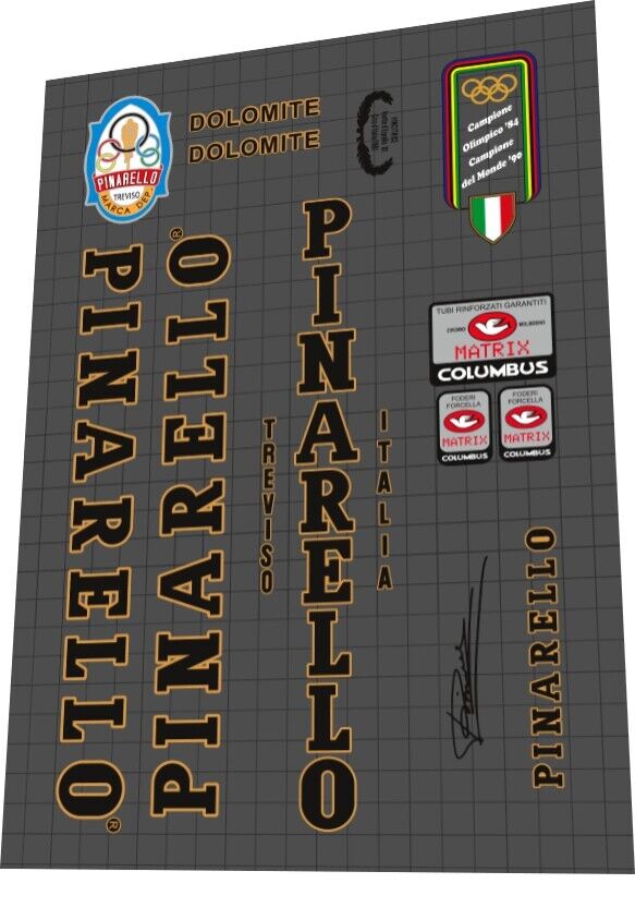 PINARELLO Dolomite (1990s) Columbus Matrix Frame Decal Set