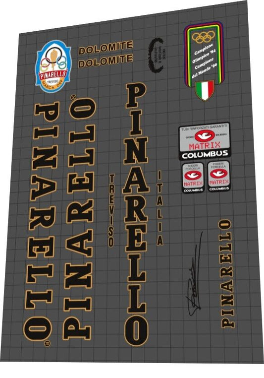 PINARELLO Dolomite (1990s) Columbus Matrix Frame Decal Set - Bike Decal Replace