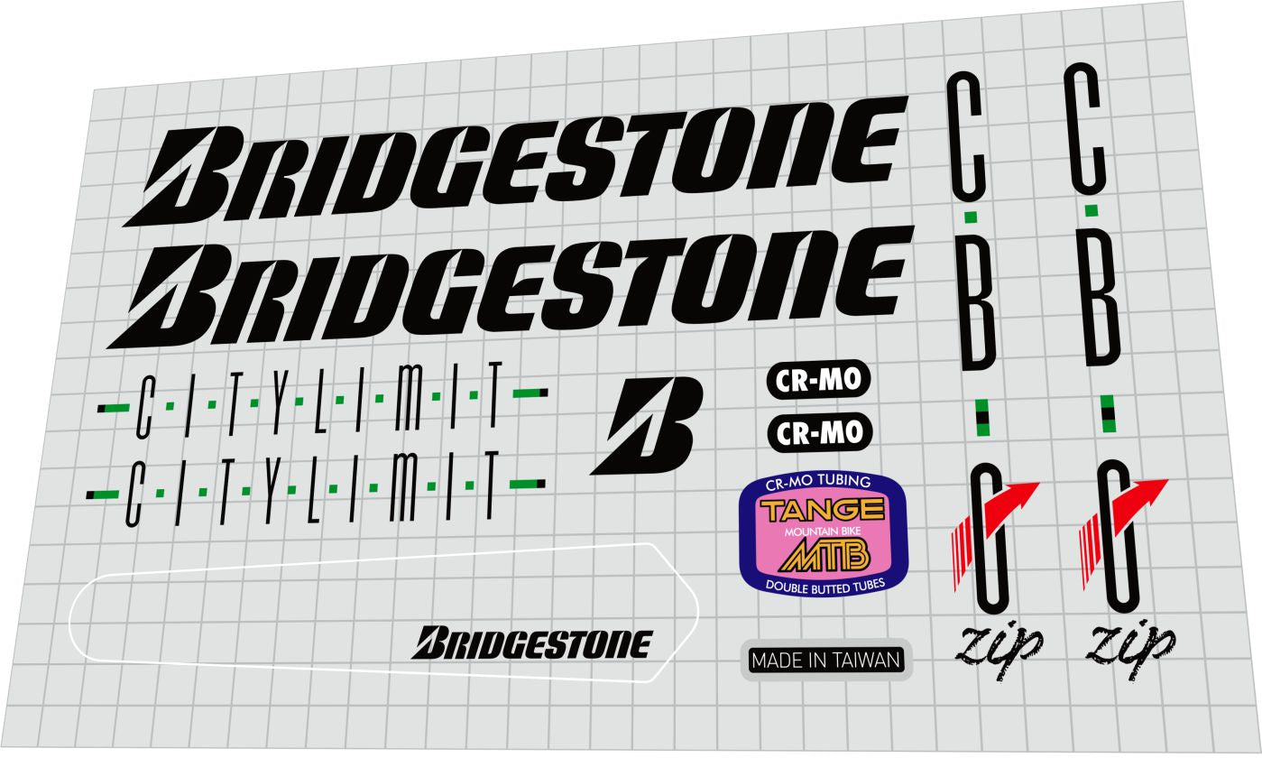 bicycle sticker shop near me BRIDGESTONE CB-0 Citylimit (1991) Frame Decal Set