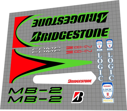 BRIDGESTONE MB-2 (1991) Comp Frame Decal Set - Bike Decal Replace