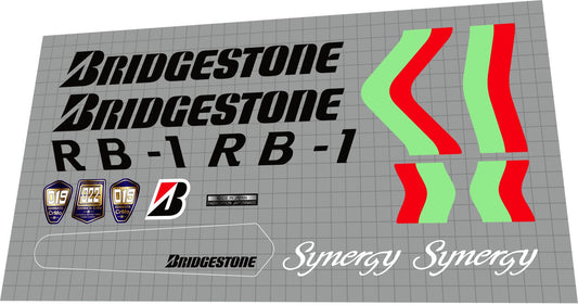 BRIDGESTONE RB-1 (1991) Synergy Frame Decal Set - Bike Decal Replace