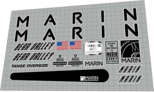 MARIN Bear Valley (1991) Frame Decal Set - Bike Decal Replace