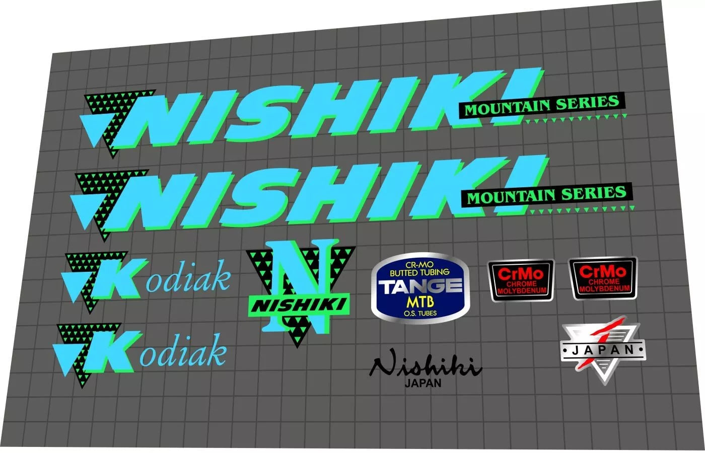 NISHIKI Kodiak (1991) Frame Decal Set