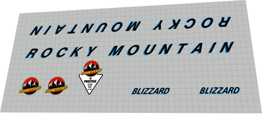 ROCKY MOUNTAIN Blizzard (1991) Frame Decal Set - Bike Decal Replace