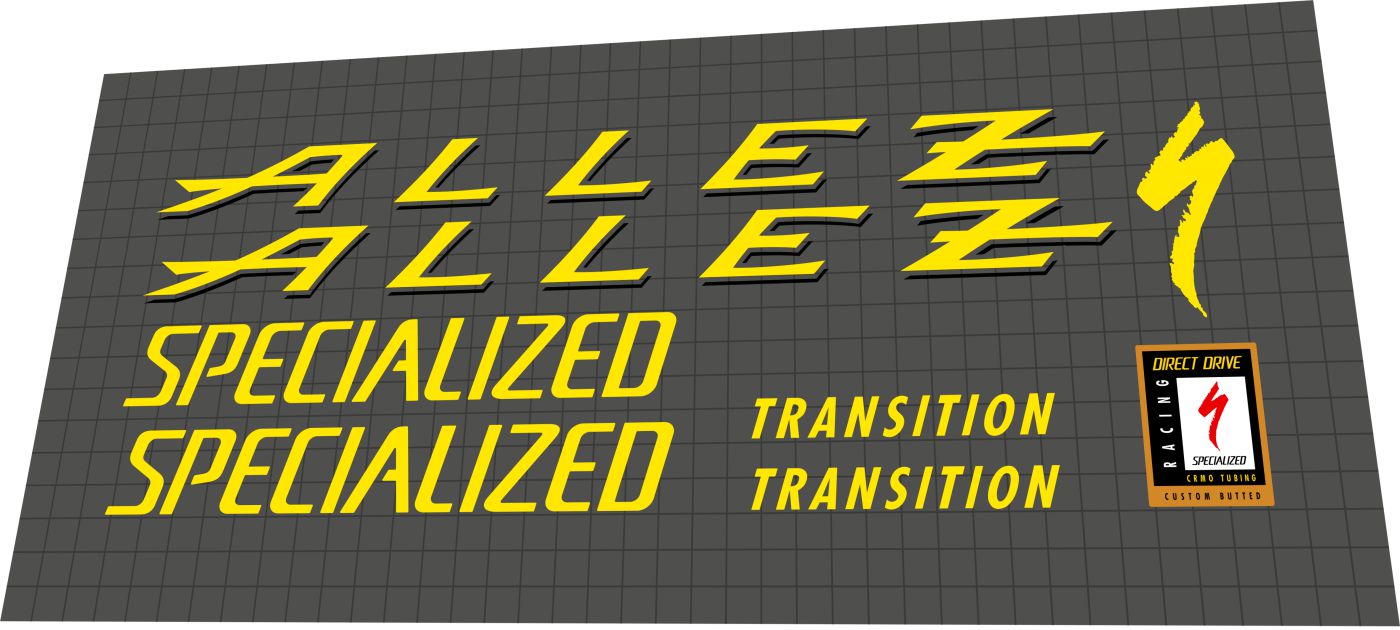 SPECIALIZED Allez (1991) Transition Frame Decal Set