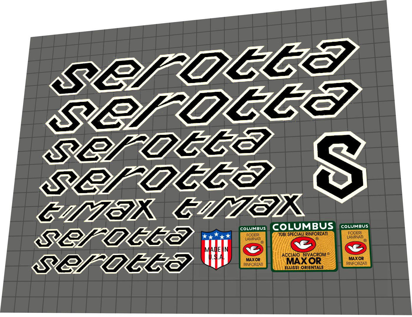 SEROTTA T-Max (1991) Frame Decal Set