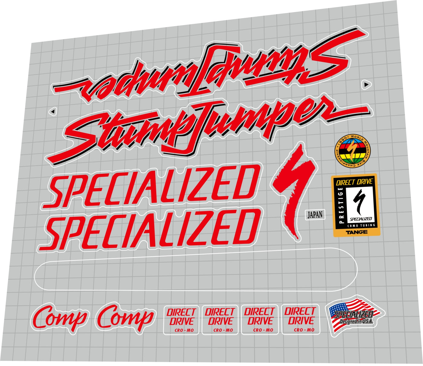 SPECIALIZED Stumpjumper (1991) Comp Frame Decal Set