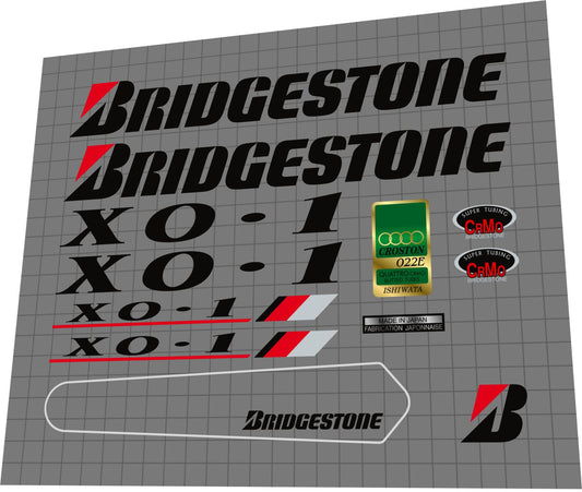 BRIDGESTONE XO-1 (1992) Frame Decal Set - Bike Decal Replace