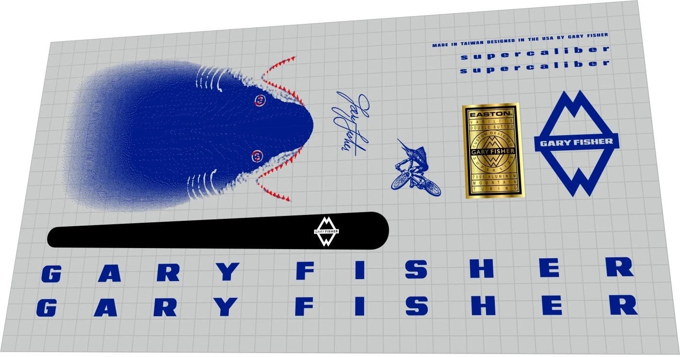 GARY FISHER Supercaliber (1992) Frame Decal Set