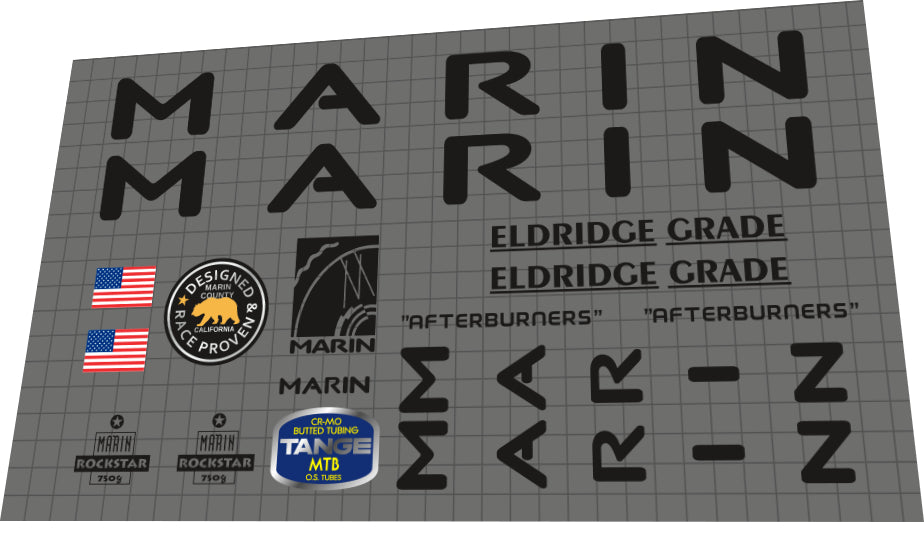 MARIN Eldridge Grade (1992) Frame Decal Set