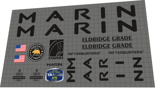 MARIN Eldridge Grade (1992) Frame Decal Set - Bike Decal Replace